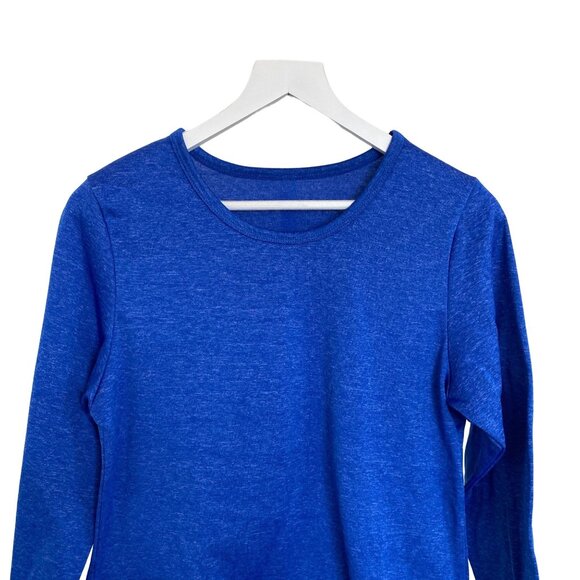 Angelina Royal Blue Space Dyed Fleece Lined Long Sleeve Top - Picture 3 of 7